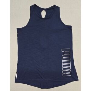 Puma Tank Top Womens Activewear Workout Sleeveless Athletic Blue